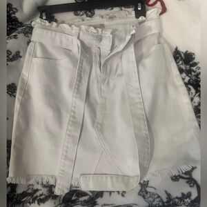 SO High rise White jean skirt 7 / 28 W NWT